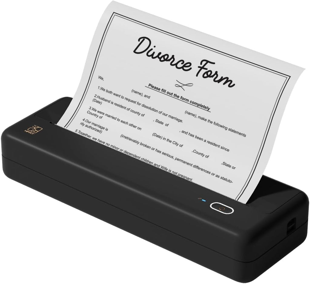 Bluetooth Thermal Printer for Travel, Mobile Office, School, Home Compatible with iOS Android