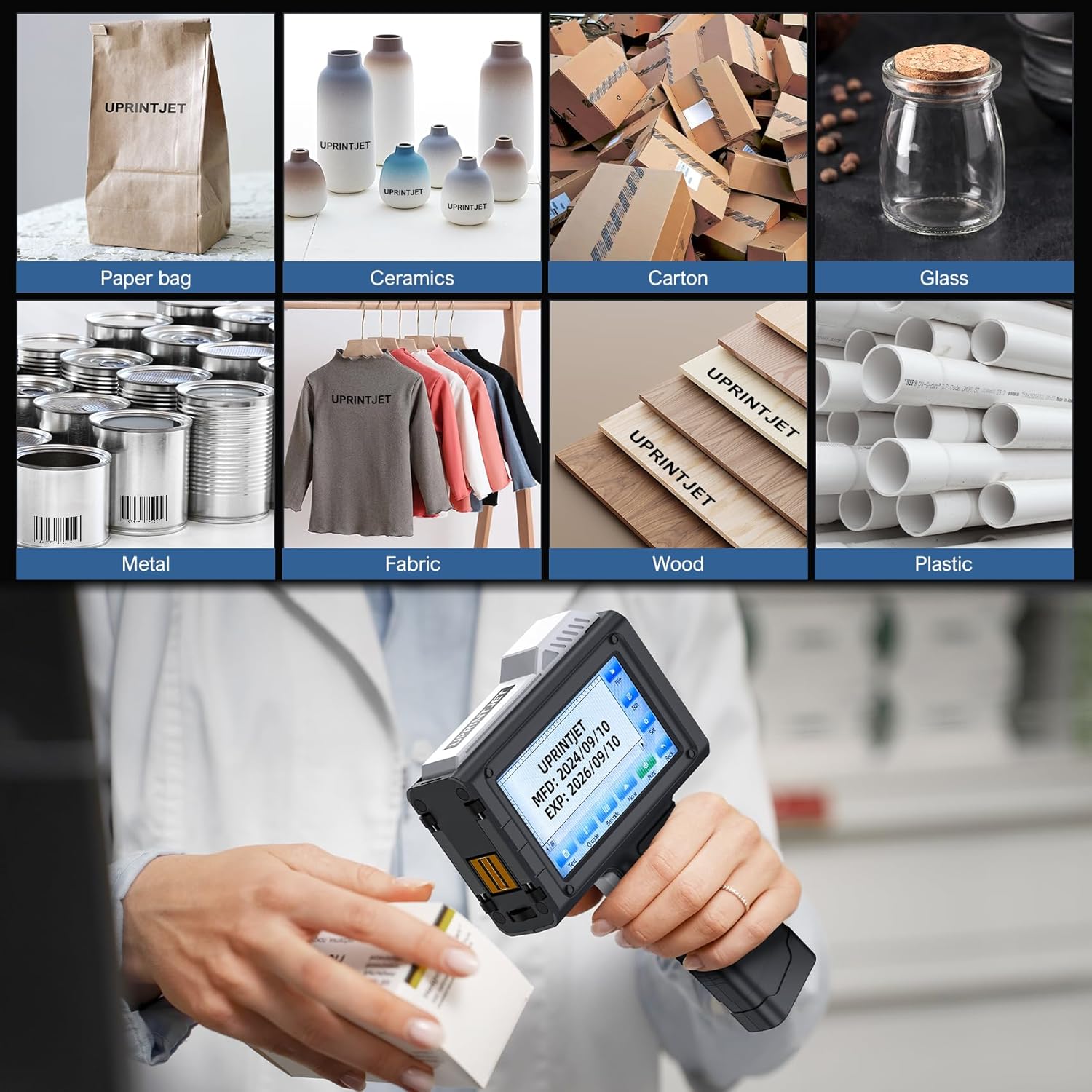 Black Ink Cartridge, Original 42ml Fast Dry Ink for BT-HH6105B2 Handheld Printer